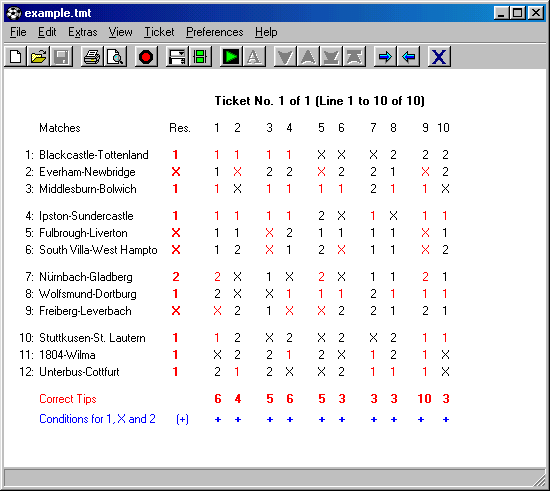 TotoCalculator 2 for Win32 Screenshot